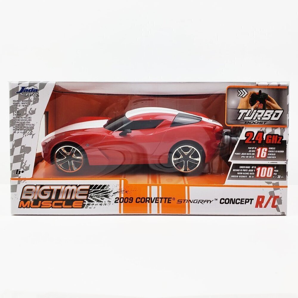 Jada Big Time Muscle R/C Car Corvette Stingray Concept Remote Sealed NIB
